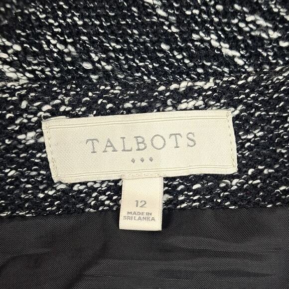 Talbots black and white pencil skirt size 12 Cotton Blend - Picture 4 of 5
